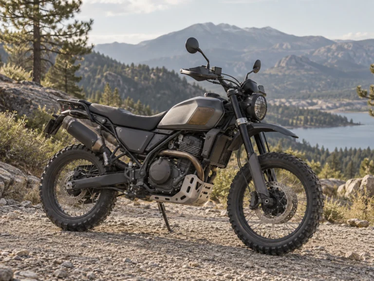 Unbranded off-road motorcycle application illustration