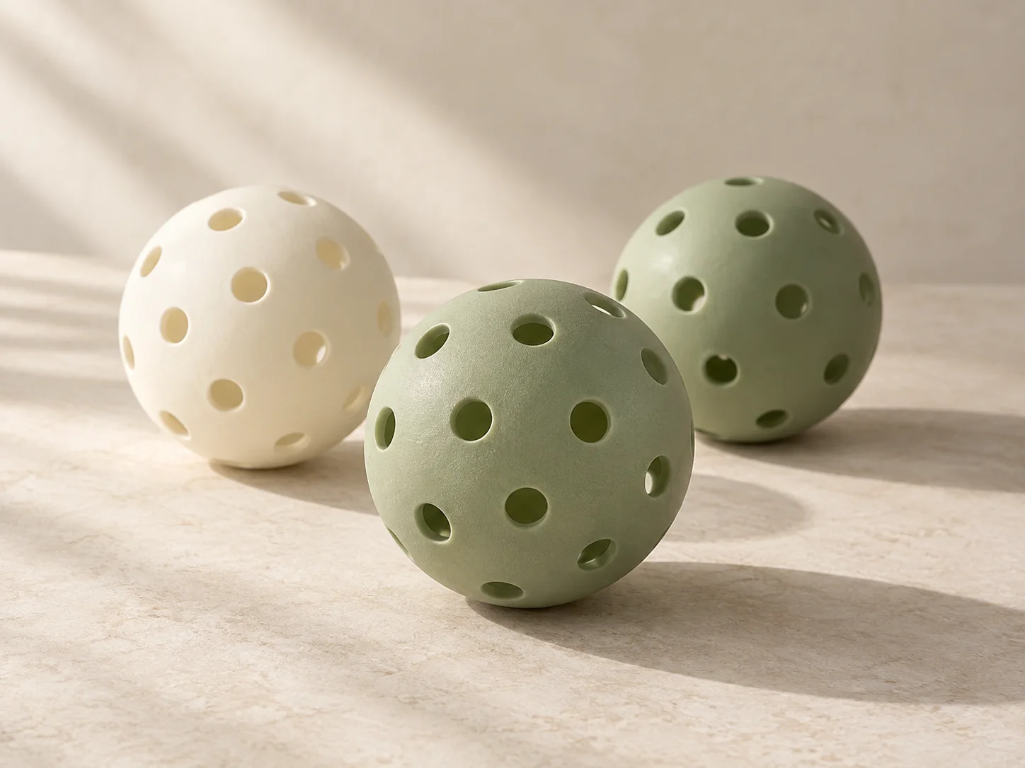 Conceptual perforated polymer sports balls