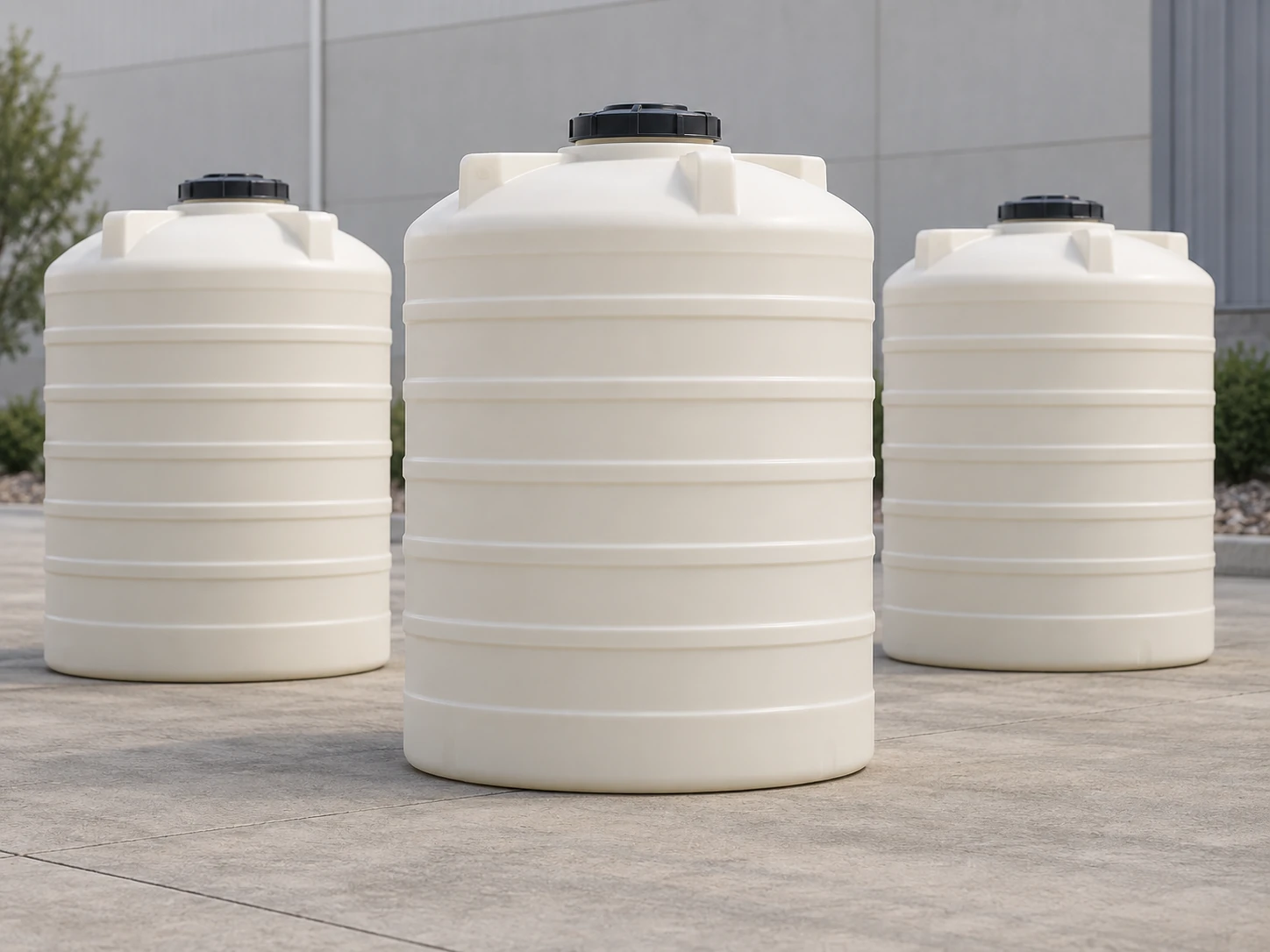 Conceptual molded plastic storage tanks